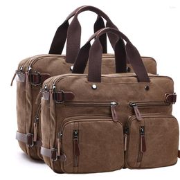 Duffel Bags Canvas Men Briefcase Large Capacity Computer Outdoor Men's Travel Roomy Tote Male Multifunction Messenger Bag