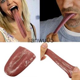 Party Decoration Adults Kids Prank Toys Fake Tongue Halloween Harmless Realistic Magic Trick Joke Horrible Stretchable Tongue Toys Party Props x0803