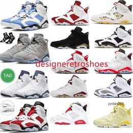 2024 UNC White 6 6s Basketball Shoes Mens Jumpman Cool Grey Red Oreo Mint Foam Midnight Navy British Khaki Metallic Silver Black Infrared Georgetown Sports Sneakers