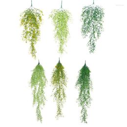 Decorative Flowers Willow Faux Greenery Garland Artificial Green Plant Vine Wall Decor Fake Ivy Rattan Hang FOr Home Wedding Party