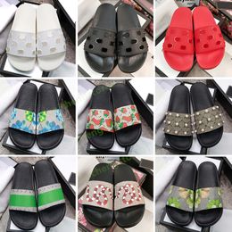 2023 Designer Men Women Sandals with Correct Flower Box Dust Bag Shoes snake print Slide Summer Wide Flat Sandal Slipper Size 35-48 b4