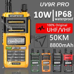 Walkie Talkie 2023 Baofeng UV9R Pro V2 10W Walkie Talkie IP68 Waterproof 50KM Long Range Two Way Radio High Power Antenna VHF UHF UV5R Pro New x0802