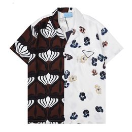 23ss Designer Shirt Mens Button Up Shirts print bowling shirt Hawaii Floral Casual Shirts Men Slim Fit Short Sleeve Dress Hawaiian Belkis Top