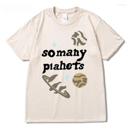 Mens T Shirts Broken Planet Market So Many Planets T-shirt Streetwear Harajuku Plus Size Summer Short Sleeve Loose Cotton Tops