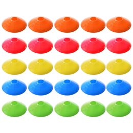 Balls 25 Pieces Football Training Disc Plastic Soccer Marking Coaching Cones Portable Sport Basketball Skateboard Training Beginners 230803