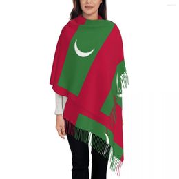 Scarves Maldives Flag Womens Warm Winter Infinity Set Blanket Scarf Pure Color