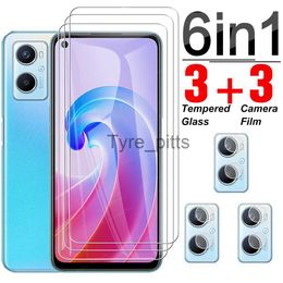 Cell Phone Screen Protectors 6 in 1 Tempered Glass For Oppo A96 Screen Protector Full Cover Camera Lens Film For Oppo A96 A 96 CPH2333 Protective Glass x0803