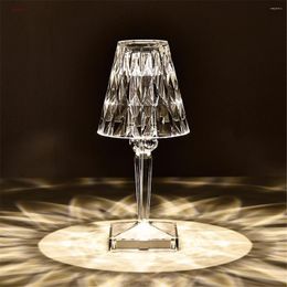 Table Lamps Postmodern Designer Pmma Transparent Led Lamp Luxury Living Room Kitchen Restaurant Bar Decorative Fashion Night Lights