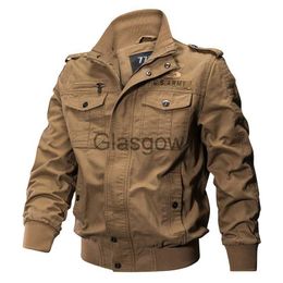 Motorcycle Apparel Plus Size Military Bomber Jacket Men Spring Autumn Casual Multipocket Pilot Jackets Male Army Cargo Flight Mens Jackets M6XL x0803