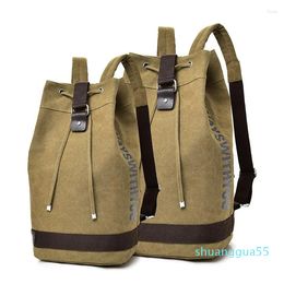 Backpack Large Capacity Rucksack Man Travel Bag Mountaineering Men Canvas Bucket Shoulder Bags Male Backpacks