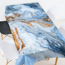 Table Cloth Simple Coloured Marble Printed Tablecloth Home Decor Desk Tea Dining Cover Washable Dustproof Picnic Mat