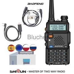 Walkie Talkie Baofeng UV5R 5W Walkie Talkie Dual Band Baofeng UV5R Portable 5W UHF VHF Two Way Radio Pofung UV 5R HF Transceiver x0802