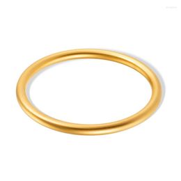 Bangle Gold Plated Vintage Round Cricle Bracelets For Women Stainless Steel Solid Bold Bracelet Ethnic Lucky Jewellery Gift
