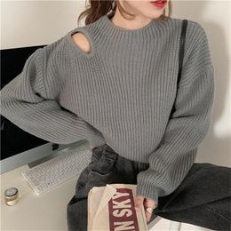 Women's Sweaters Knitwears Women Sweater Knitting Autumn Winters Design Feeling Hollow Out Brief Paragraph Female