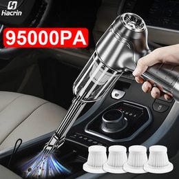 Vacuums Car Vacuum Cleaner 95000PA Wireless Portable For Home Strong Suction Handheld 2 in 1 Blower 230802