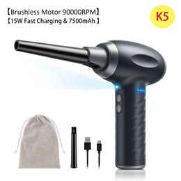 Vacuums Electric Air Duster K5 90000RPM Wireless Dust Blower for Computer Cleaning Keyboard Home Machine 230802