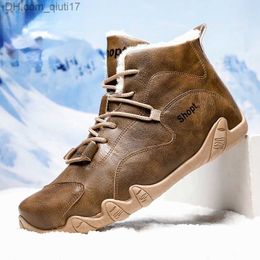 Boots Winter men's snow boots with down warm cotton boots Men's single shoe casual shoes Z230803