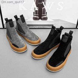 Boots Men's Winter Autumn Chelsea Boots Men's High Heels Dress Sneakers Men's Work Shoes High Heels Western Oxford Foot Snow Boots Z230803