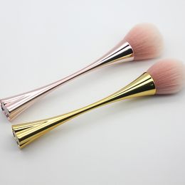 Makeup Brushes Gold Pink Power Brush Single Travel Disposible Blusher Make Up Professional Beauty Cosmetics Tool Q240507