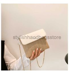 Beach Spring Summer Grass High Beauty for Women 2023 New Small and Versatile Woven with Foreign Style Commuter One Shoulder Bagstylishhandba