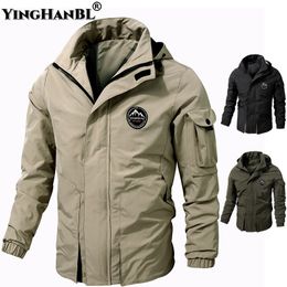 Mens Jackets Casual For Techwear Windproof Black Green Military Bomber Cargo Spring Autumn Clothing Oversize 6XL 7XL 8XL 230802