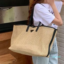 Summer Beach For Women Handbag Purse Papyrus Weave Hollow Out Shoulder With Inner