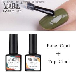Nail Polish Arte Clavo 8ml gel nail polish top base coating gel primer decal LED nail craft spray nail polish top base Z230802