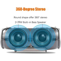 Portable Speakers High Power Portable Shock Wave Wireless Bluetooth Speaker Outdoor Collection Waterproof Subwoofer Sound System