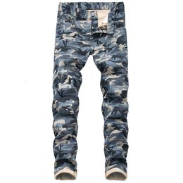 Mens Jeans Fashion Brand Men Camouflage Designer Casual Pants Italian Youth Student Hop Hip Plus Size 230803