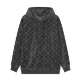 Designer Velvet half zip hoodie with Flower Double Letter Jacquard Fabric for Men and Women - Available in Black, White, Brown, and Gray - Sizes M-2XL (2023 Collection)