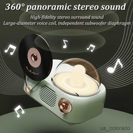 Portable Speakers Bluetooth 5.1 Speaker Classical Record Player Design Speaker Stereo Sound Box with Night Light Support Aromatherapy R230803