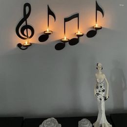 Candle Holders Music Symbols Holder Metal Unique Rack Note Wall Decoration Fashionable Musical Shapes Art