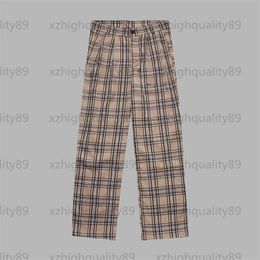 Damen-Freizeithosen, modische karierte Hosen, Designer-Hose, klassische Plaids, lockere Hose mit weitem Bein, anspruchsvoller Komfort, Damenbekleidung in Übergröße