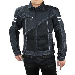 Motorcycle Apparel Classic JK006 Motorcycle Jacket Racing Summer Jacket Offroad Jacket Denim Mesh Racing Suit With Elbow And Back Protection x0803