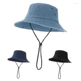 Berets Japanese Outdoor Sports Men Denim Jeans Bucket Cap Hatsan Coelho Bob Backet Bone Feminina Fisherman Sun Cowboy Hat