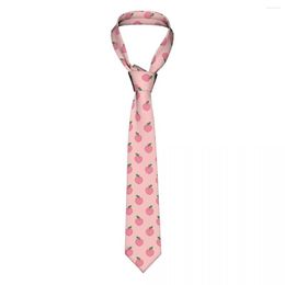 Bow Ties Pink Peach Necktie Unisex Polyester 8 Cm Fruit Neck For Men Slim Classic Daily Wear Gravatas Wedding Cosplay Props