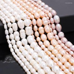 Beads 10pcs/lot Freshwater Pearl White Rice Shape For Jewellery Making Loose Spacer DIY Bracelet Necklace Wholesale