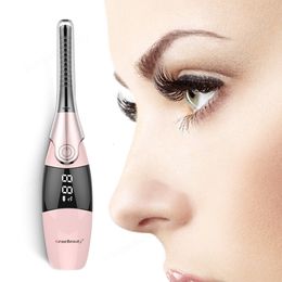 Eyelash Curler Electric eyelash curler for quick heating natural eyelash curling iron adjustable temperature makeup eyelash curling pen USB charging 230803