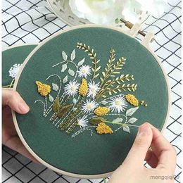 Chinese Style Products Embroidery Starter With Pattern and Instructions Crafts Cross Stitch Set Flowers Plant Stamped Embroidery Kits R230803