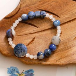 Strand Blue Sky Designer For Women Girls Natural Carnelian Healing Stones Bracelet Anxiety Yoga Meditation Jewelry