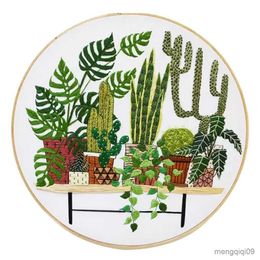 Chinese Style Products Embroidery Starter Kits Plant Cross Stitch DIY Wall Hangs Home Decor R230803