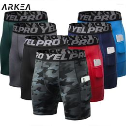 Men's Shorts Camouflage Compression Sportswear Training Tights Gym Fitness Leggings Roupa De Academia Bottoms Running Men