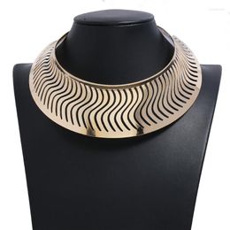 Chains LZHLQ Metal Geometric Collar Women Jewelry Punk Style Necklaces Pendants Fashion Collier Rock Street Female