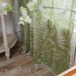 Curtain Easy Maintenance Curtains Fade Resistant Leaf Pattern Stylish To Maintain For Home Bedroom Light Luxury Dining