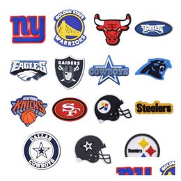 Shoe Parts Accessories Wholesale Pvc Basketball Charms Sports Team Clog For Shoes Decorations Drop Delivery Series Randomly