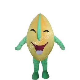 Yellow Mango Mascot Costume Cartoon Character Outfit Suit Halloween Party Outdoor Carnival Festival Fancy Dress for Men Women