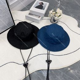 Drawstring Lace Up Bucket Hats Triangle Icon Designer Hats Alpine Hat Casquette For Men Women