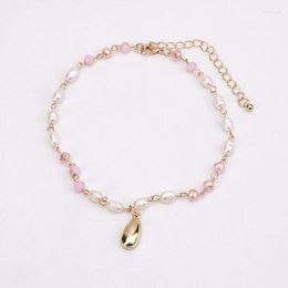 Chains European And American Three-Piece Necklace Natural Baroque Pearl Acrylic Beads Summer Beach Multi-Layer Bracelet