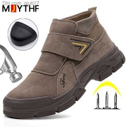 Boots Construction work boots shockproof perforated safety shoes men's steel toe anti slip welded boots Z230803