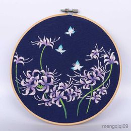 Chinese Style Products DIY Louts Embroidery Handwork Needlework Flower Pattern Printed Cross Stitch Set Art Sewing Craft Painting Home Decor R230803